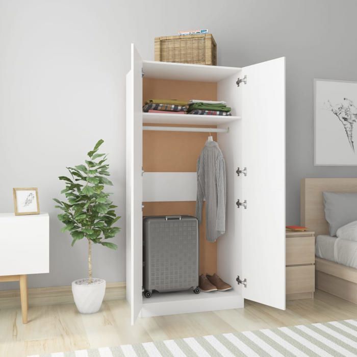 Bon plan Meuble Penderie Dressing - JILI HOT - Garde-robe Blanc 80x52x180cm - Bois d’ingénierie Thome6476482