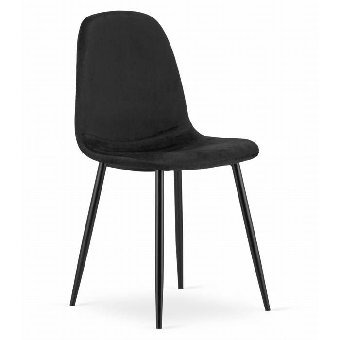 KOMODEE Chaise BELLAGIO - velours noir x 1 45x88x51 cm KOMODEE Chaise BELLAGIO - velours noir x 1 45x88x51 cm