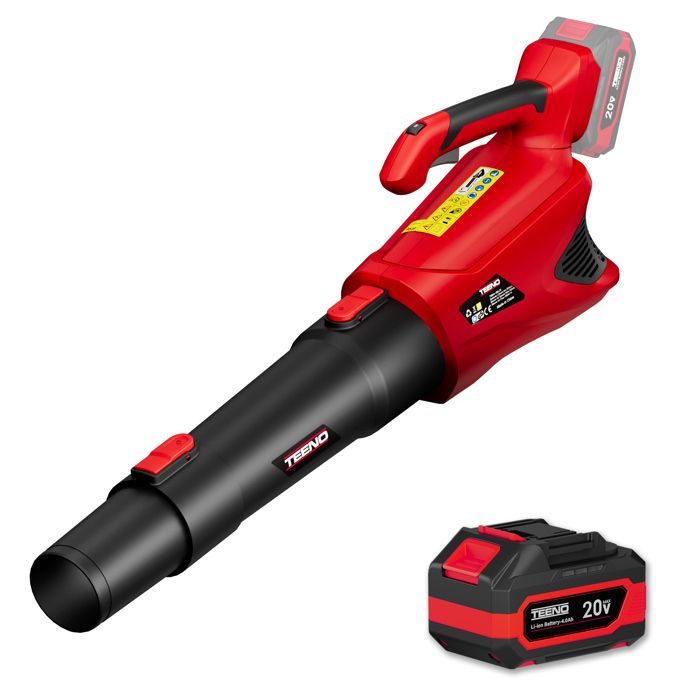 Souffleur de feuilles sans fil - TEENO - 20V - Batterie 40 Ah - 5 vitesses - 4500W