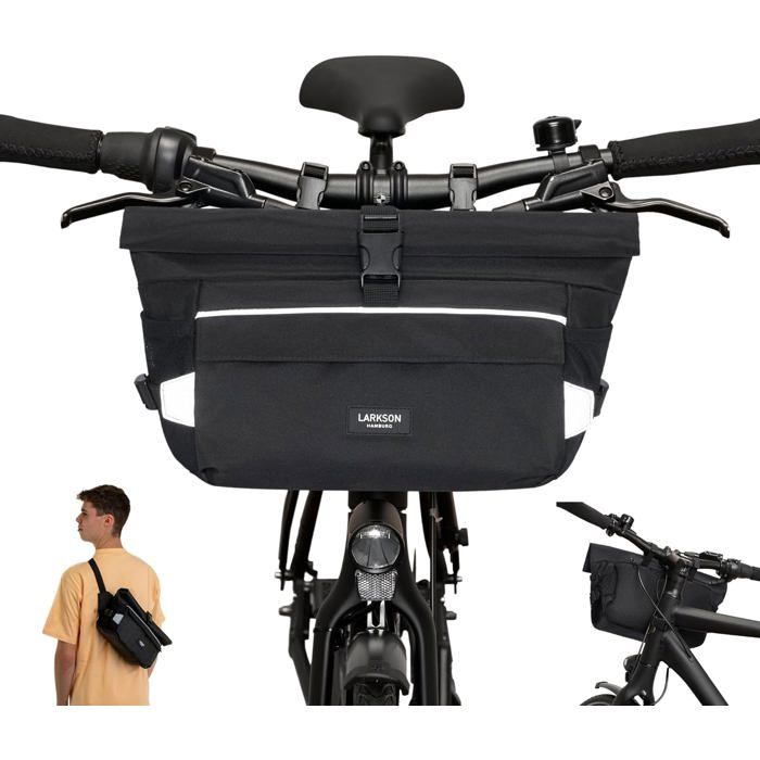 Sacoche De Guidon Norco Utah 5L – Nylon Noir – Avec Support Téléphone – Neuve