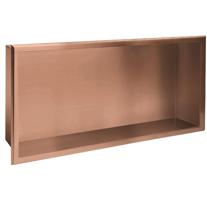 Étagère De Salle De Bains Encastrée Rea 30X60 Cuivre Brossé 10X60X30Cm