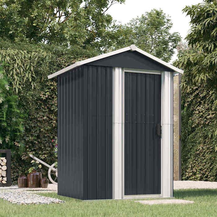 Abri de jardin - vidaXL - Anthracite - Acier galvanisé - 126x975x177 cm