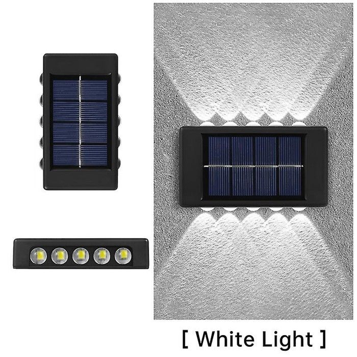 Lot de 10 lampes solaires LED pour jardin extérieur décoration murale projecteurs de jardin étanches