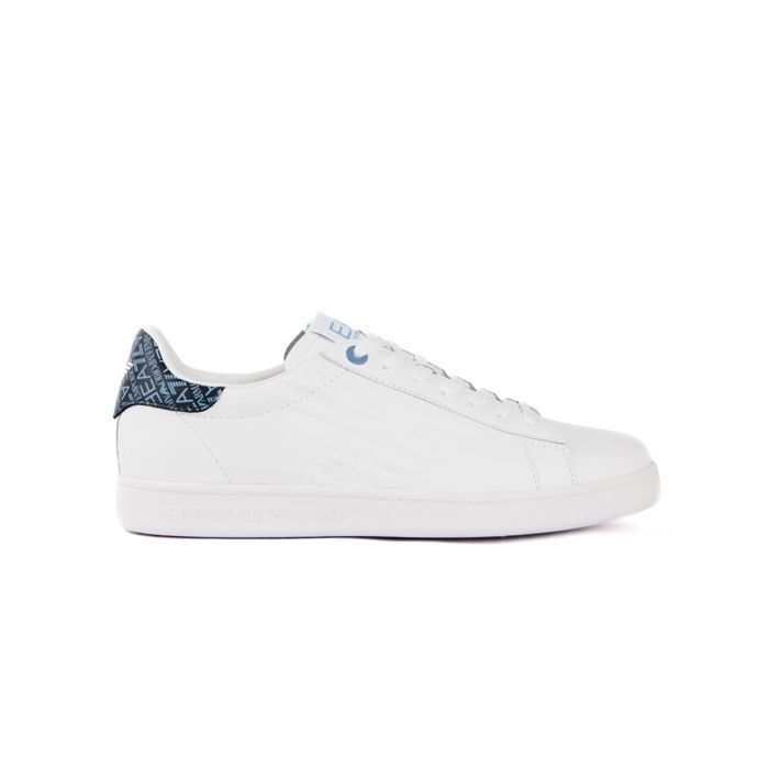 EA7 Basket EA7 Homme Eagle GA Blanc cuir