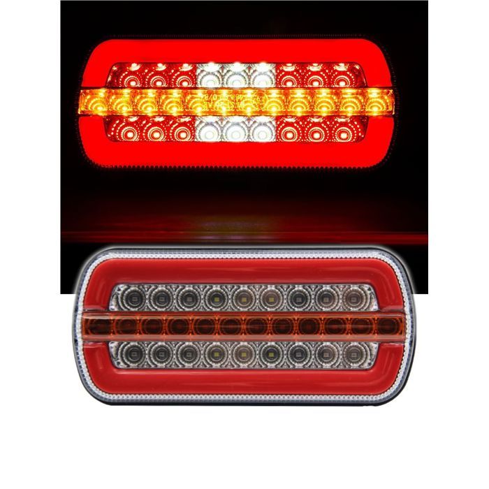 Feu Stop Led Feu Arrière 12V 24V LED 4 Fonctions Feu Stop Feu de Position Effet Néon ...