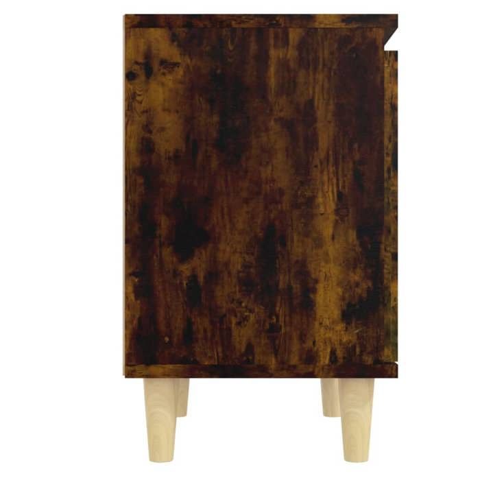 Magnifique Table de chevet élégante(1 PCS)- ZENCORE - armoire de chevet - Pour chambre - avec pieds en bois Chêne fumé 40x30x50cm M