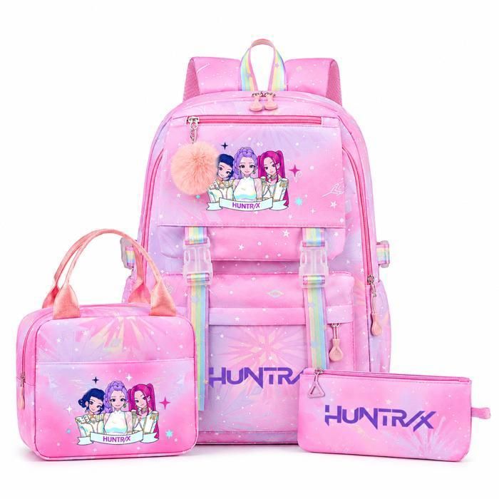 Sac à dos Ensemble scolaire APROSP Rumi IdolStar 3 pièces trousse sac repas style KPOP fille - 14inch -m