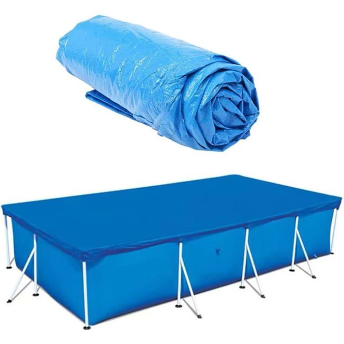 Bache piscine rectangulaire 300x200cm imperméable – Protection sol pour piscine hors sol – Anti-UV et déchirures