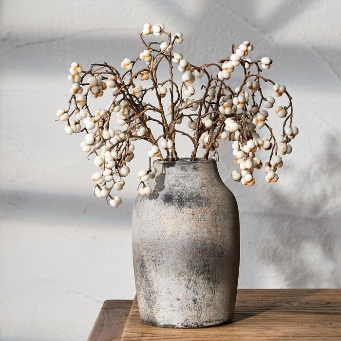 Vase À Fleurs De Ferme Rustique En Céramique Vase Bohème En Terre Cuite De 7 2 Pouces Pour Décoration DIntérieur Salon Tabl[AT101]