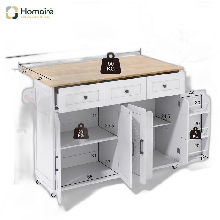 Bureau multicolore 140.00 x 70.00 x 93.00 cm HOMAIRE