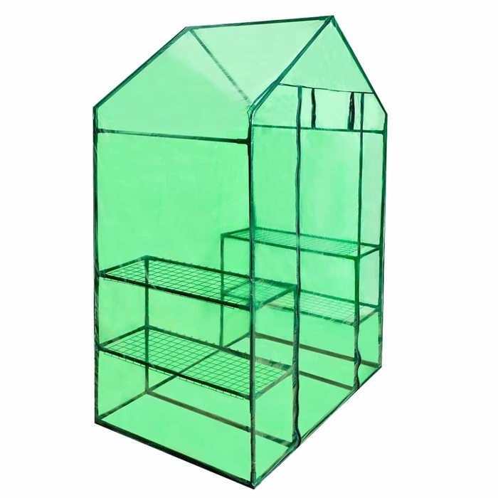 ELORAN Serre dhivernage - Serre de Jardin - avec 4 étagères - 120x80x190 cm 80012