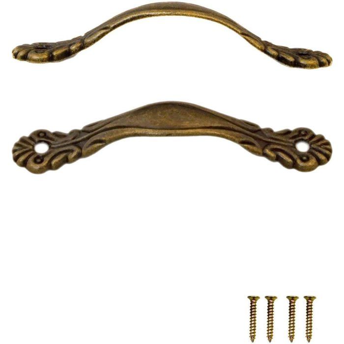 poignées de tiroirs poignées de meubles poignées en fer pour portes d armoires buffets coffres commodes en bronze antique style