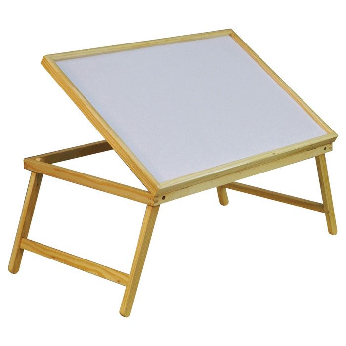 Tablette Bureau Bambou WKWKER - Pliante, Réglable En Hauteur Et Angle | Parfaite Pour Canapé, Lit Ou Bureau