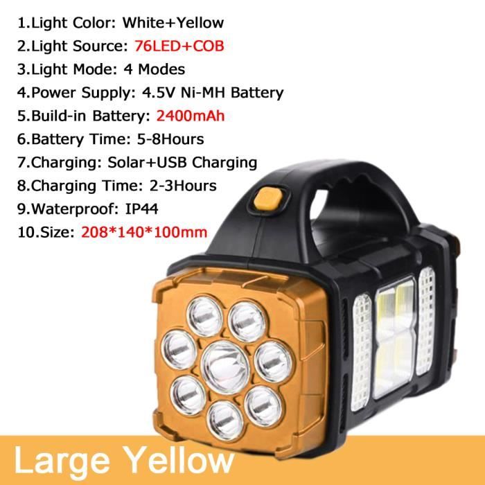Memkey – Lanterne portable rechargeable 40W – Éclairage 360° – Alimentation USB – Étanche IP44 – Crochet de suspension – 2 lanternes incluses