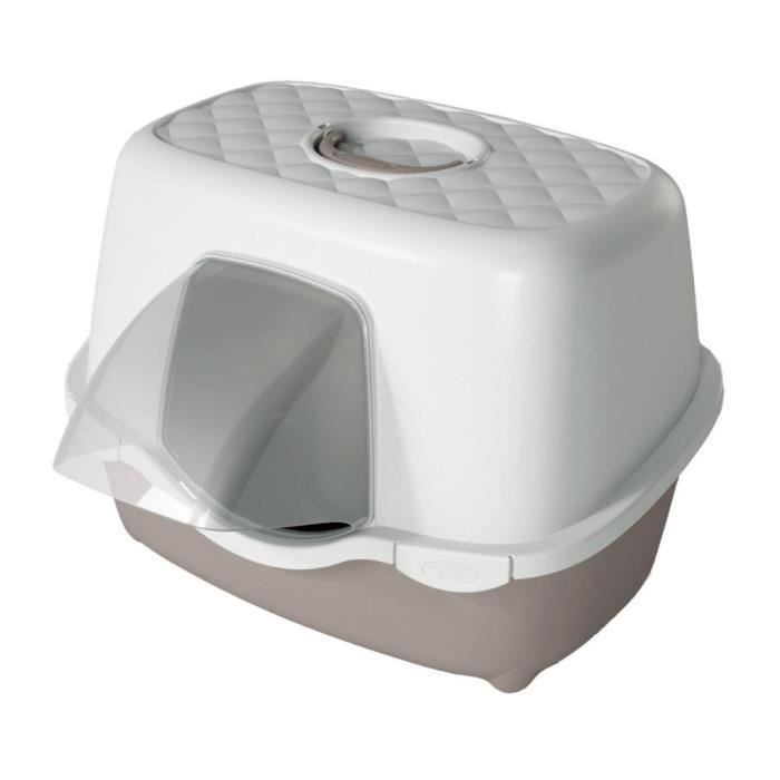 Comparer les prix de Maison de toilette extérieur 56 x 55 x 39 cm pour chat - animallparadise Taupe