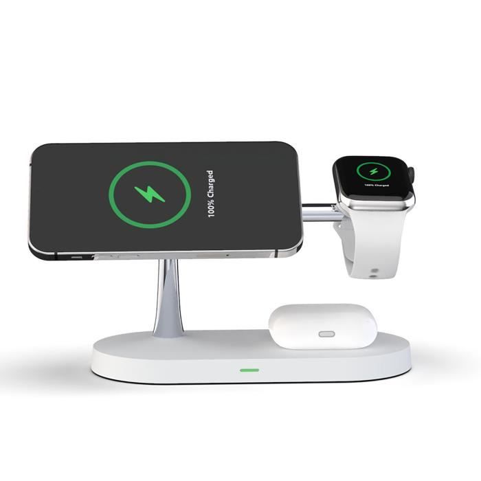 Station de chargement pour iwatch Apple iPhone Airpods Dock NIGHT Light Chargeur rapide 15W sans fil 5in1 support de téléphone