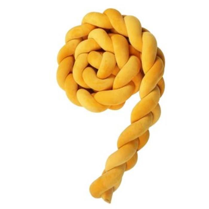 Tour De Lit Tresse Jaune Moutarde Cdiscount