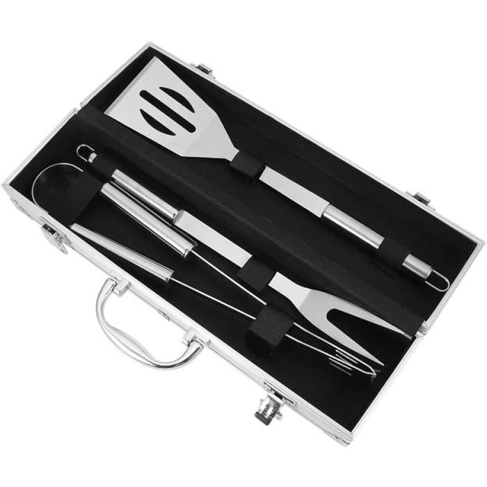 Set De 22 Outils De Barbecue En Inox - Avec Sac De Rangement