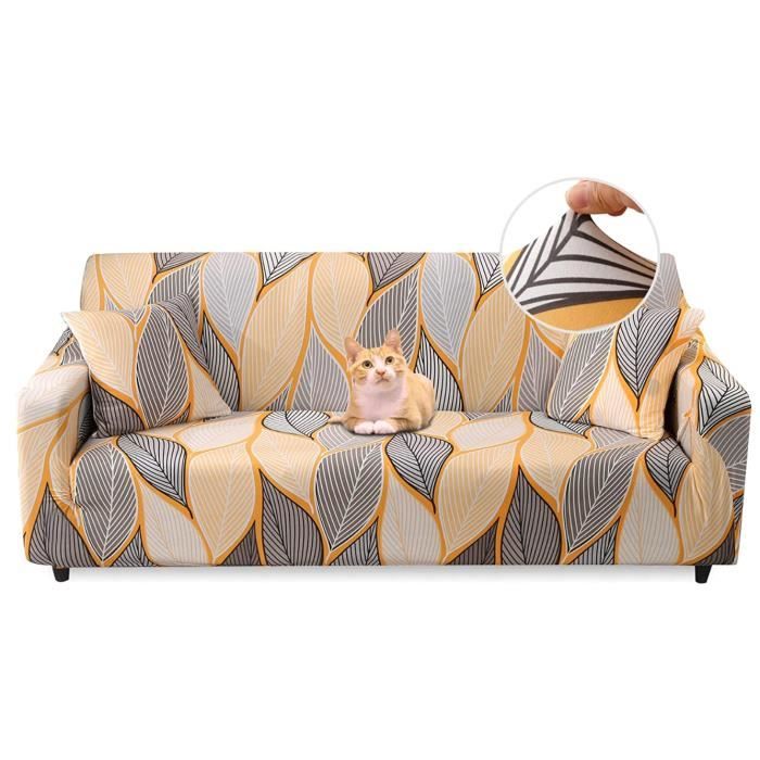 Housse de Canapé Extensible 3 Place Couverture Canapé avec Accoudoirs Moderne Couvre Canapé Elastique Universelle