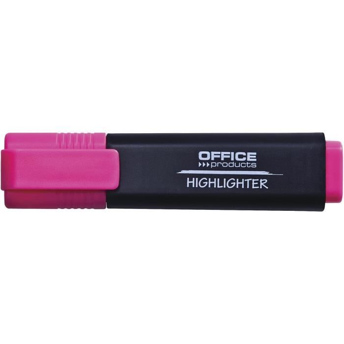 OFFICER PRODUCTS Lot De 10 Surligneurs Bleu - Encre Non Toxique - Couleurs Vives - Qualité Supérieure - Épaisseur De Trait : 2-5 Mm