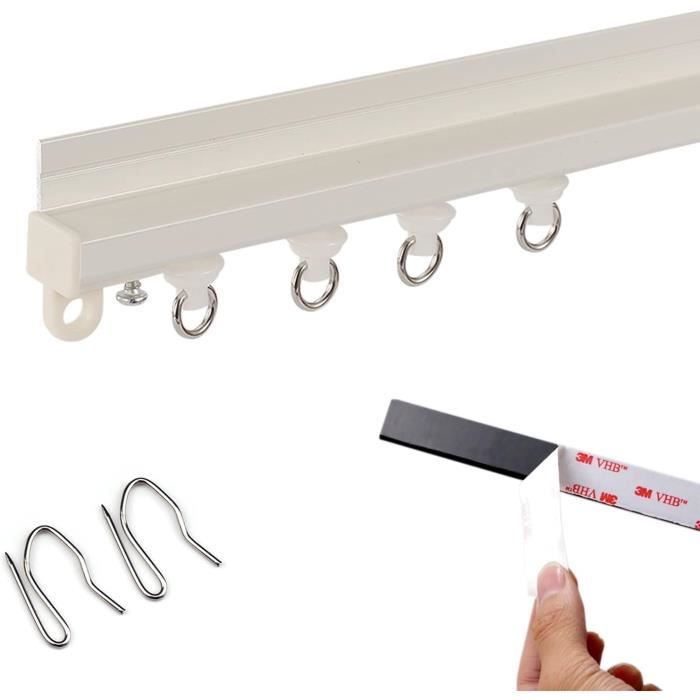 Rail De Rideau Auto-Adhésif Pour Plafond Ou Mur - 1,8 M (Ultra-Fin Et Silencieux)