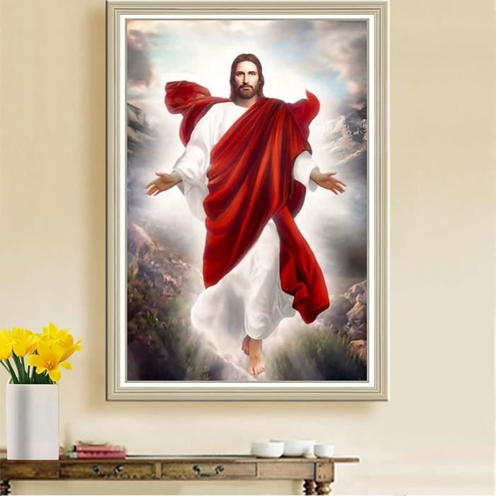 DCIDBEI Diamant Peinture Jésus 13x18cm - Kit DIY 5D - Loisir Créatif Adulte