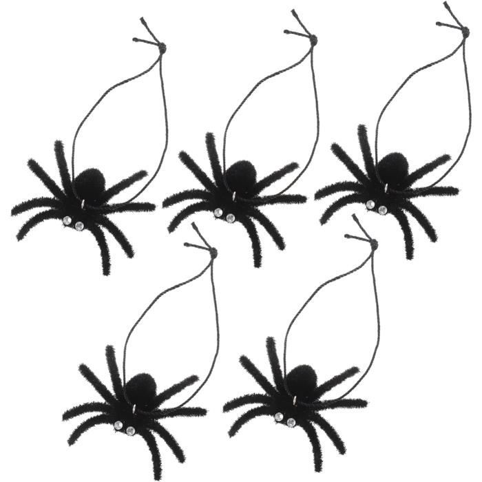 2 Araignées Réalistes JDCMEI - Farce Et Déco Halloween Hyper Réalistes