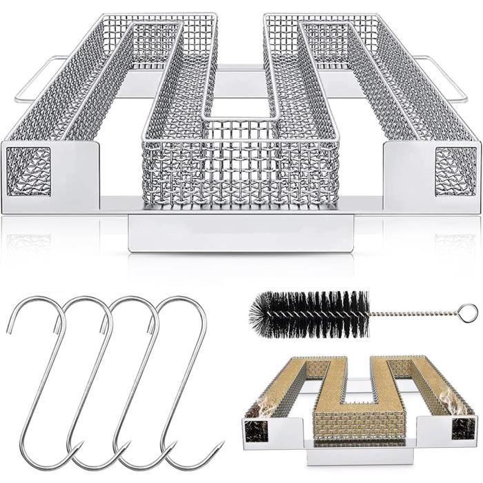 Générateur De Fumée Froide Inox Pour BBQ Et Fumoir - Avec Brosse Et Crochets