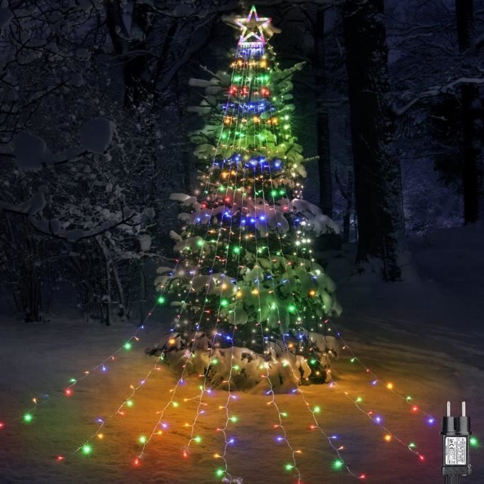 Rideau Lumineux Guirlandes Féerique Décor Fête Noel 3M X 3M 300 LED Etanche