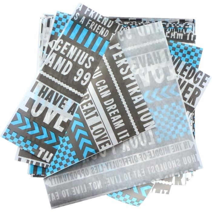 100pcs Pièces Papier Emballage D'Emballage Alimentaire,pour Camping Frites Burger Pizza Pain Sandwich,Hamburger,Style Journal Vintage