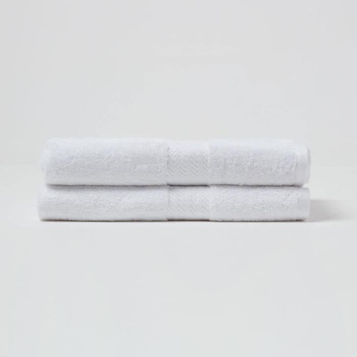 Lot De 2 Serviettes En Coton Égyptien Pour Salle De Bain 700 G-M² Moka