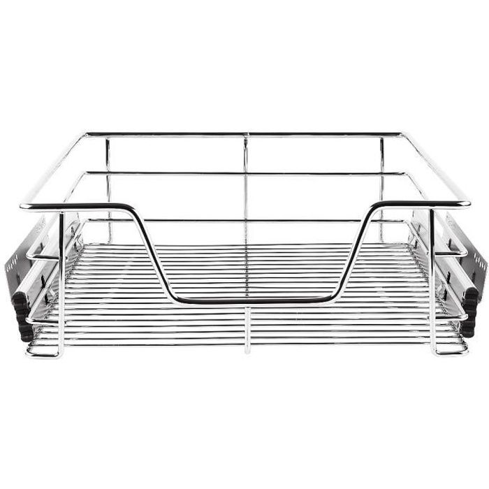 Tiroir télescopique de cuisine - Panier coulissant pour placard 60cm - Argent - Métal