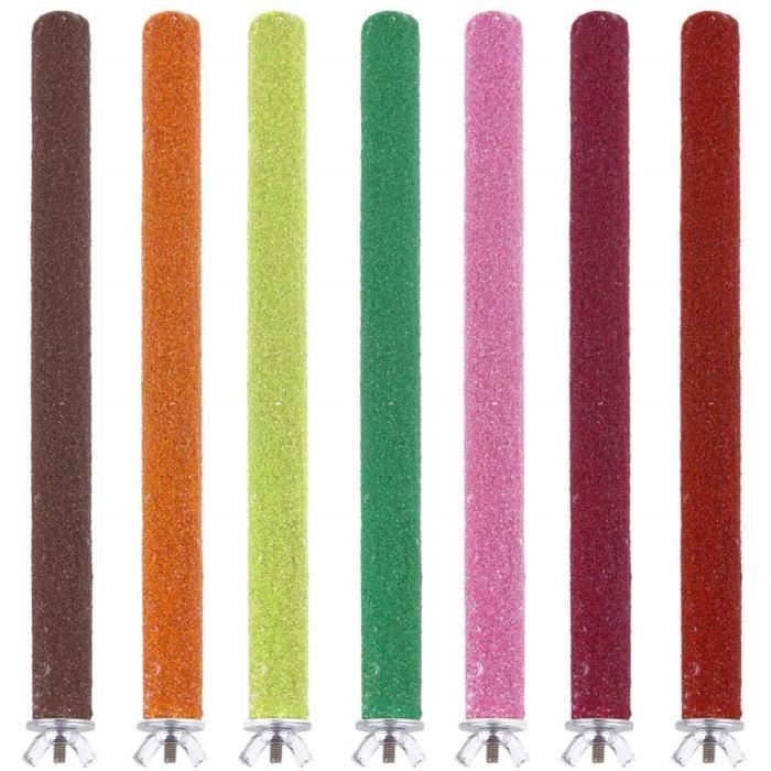 Comparer les prix de 1 pc Perches Colorées Cage pour Oiseau Tiennent la Mouture Plate-Forme Griffe Jouet Perchoir pour Perroquet Perruche 1.5 * 20cm