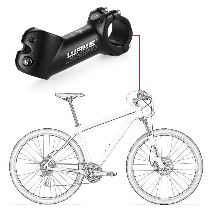Potence de V/élo R/églable 0~45 /° Tige de V/élo 31,8mm Potence de Guidon pour V/élo VTT V/élos De Route Pi/èces De Rechange