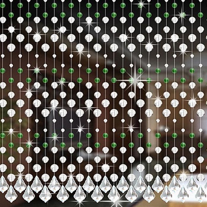Cristal Verre Rideau Perle De Luxe Salon Chambre Porte Fenêtre De Mariage  Decor_JJZS * 731 - Cdiscount Maison