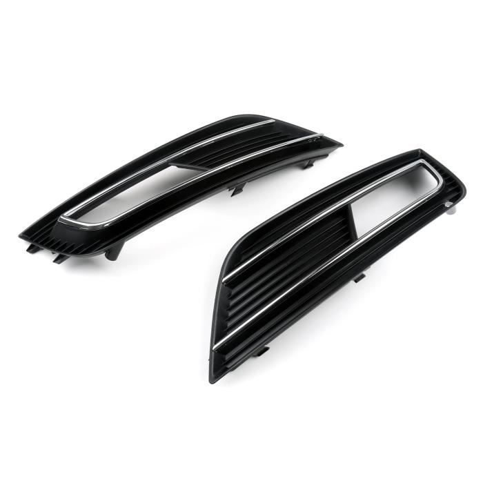 2pcs grille de feu antibrouillard noire inférieure de bouclier pr Audi A4 B6