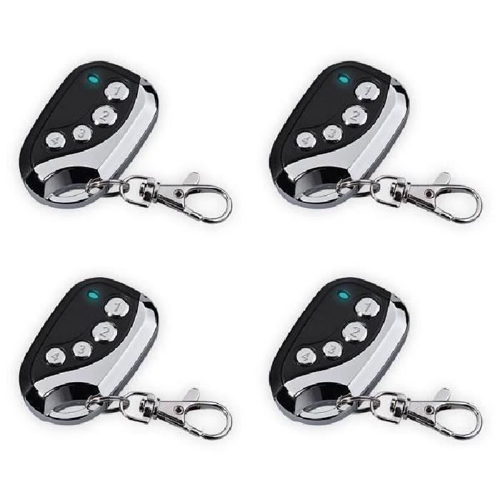 Lot de 4 T/él/écommande Universelle Copieuse Remote 433.92 MHz Portail Garage Alarme Lumi/ère