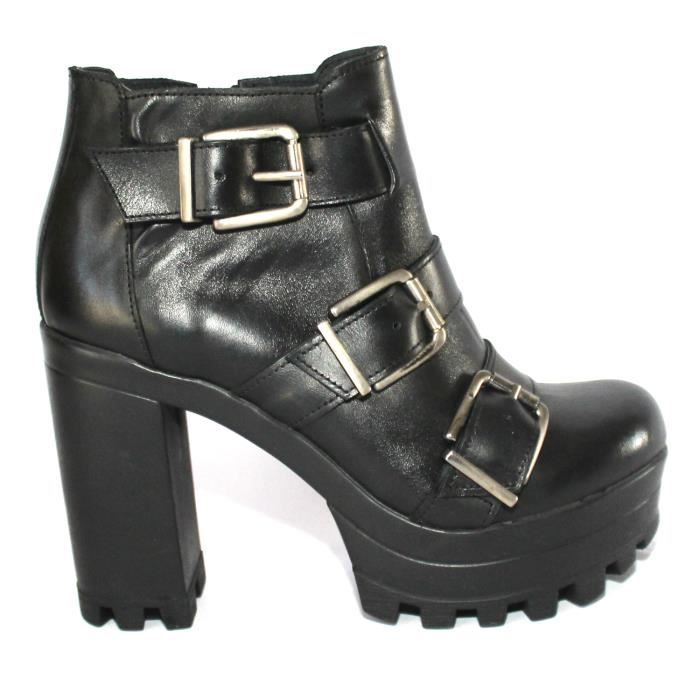 bottines basses noires femme