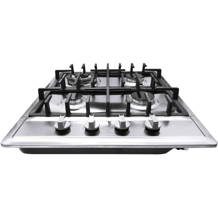 Plaque de cuisson à gaz, encastrable 4 flammes, plaque de cuisson à gaz