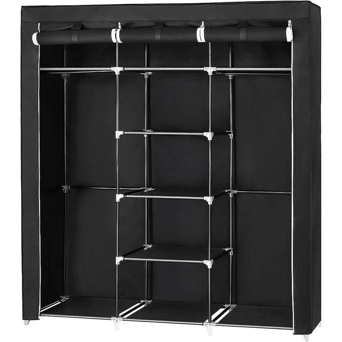 Armoire de Rangement Pliable Tissu Gris - MENGDA - 1 Porte Armoire de Rangement Pliable Tissu Gris - MENGDA - 1 Porte