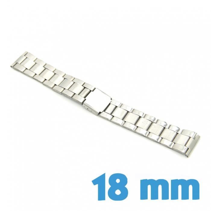 Bracelet Métal Montre 18 mm Argenté 1 Bracelet Montre Déployant Bracelet  montre Métal , - Achat/vente bracelet de montre - Cdiscount