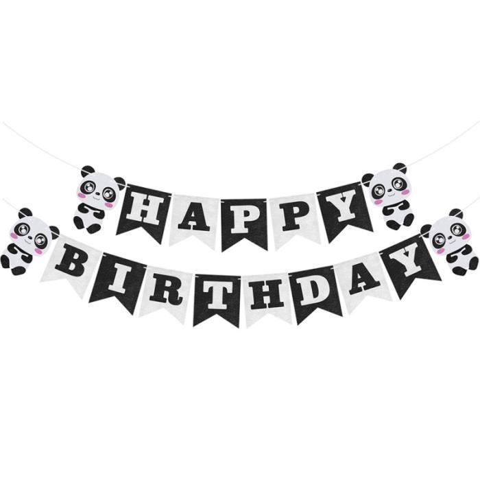 Joyeux Anniversaire Lettres Panda Bruant Banniere Nontisses Suspendus Guirlande Banderole Banniere Guirlande Hors Noel Achat Vente Banderole Banniere Cdiscount