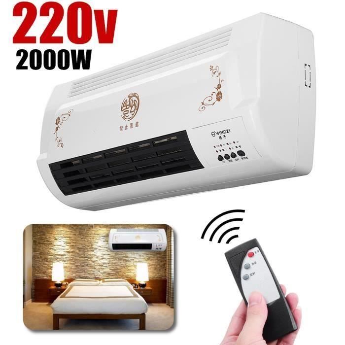 Ventilateur Climatiseur Mural 2000W Avec Télécommande - Chauffage, Ventilation Et Soufflage - Multifonction