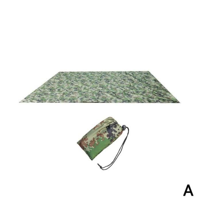 Bâche Tente Camouflage Imperméable 2x2m - Léger Et Portable Pour Camping, Randonnée, Plage