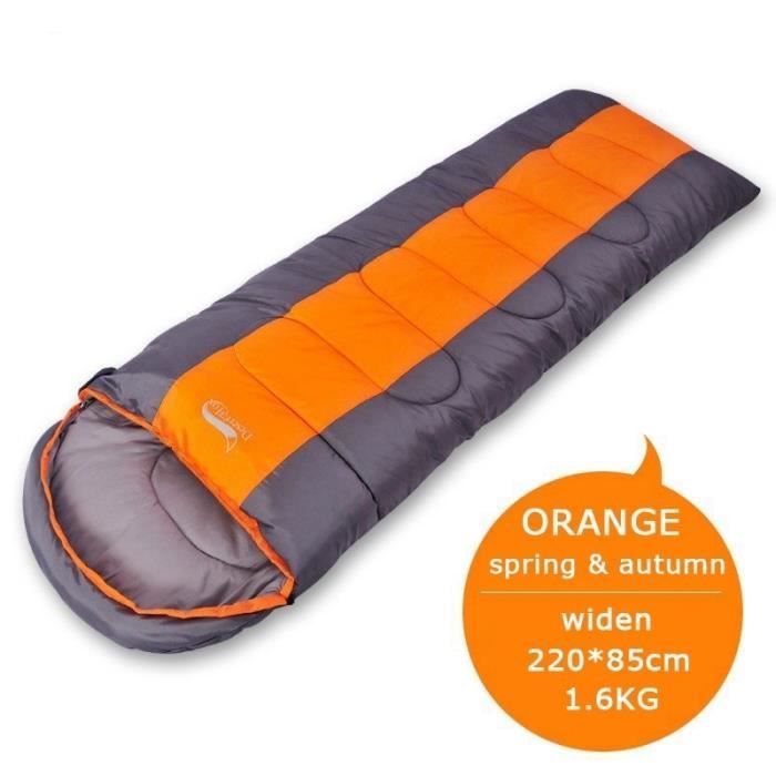 DESERT & FOX Sac de couchage en flanelle de coton avec oreiller, sac de compression pour 4 saisons, chaud et froid, léger et portable pour camping, randonnée, voyage