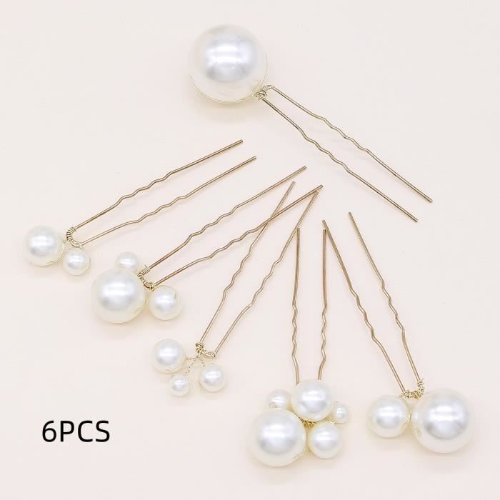 Lot De 5 Épingles à Cheveux Rose Orange Pour Mariage Et Demoiselle D'Honneur