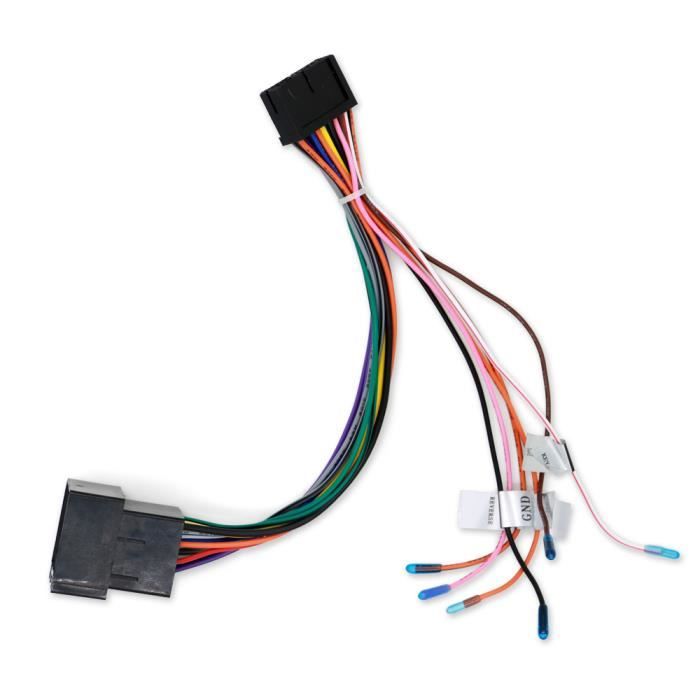 Câble de démarrage,Connecteur universel femelle ISO 20 broches 1 jeu, harnais de câblage, adaptateur d'autoradio, fil [F806592671]