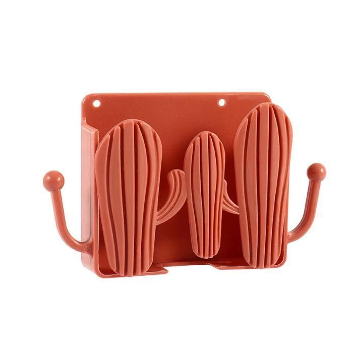 4 Boîtes De Rangement Murales HEMOTON - Adhésives - Pour Télécommande/Téléphone - Blanc