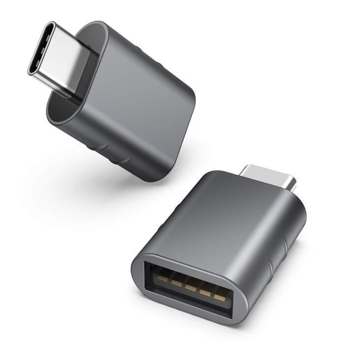 Adaptateur USB C vers USB Pack de 2 Adaptateur USB C mâle vers USB3 Femelle