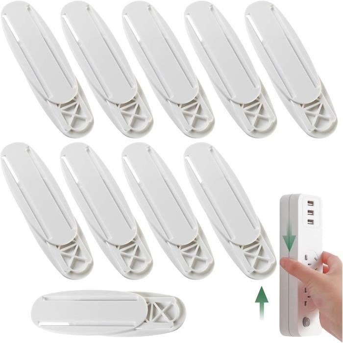 Fixateur De Multiprise Auto-Adhésif, Sans Perforation, Support Mural